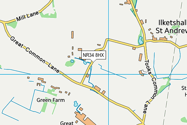 NR34 8HX map - OS VectorMap District (Ordnance Survey) NR34 8HX map - OS VectorMap District (Ordnance Survey)