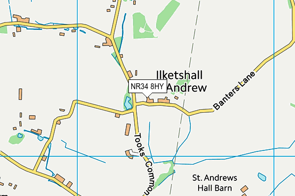 NR34 8HY map - OS VectorMap District (Ordnance Survey)
