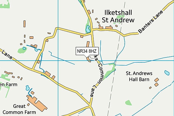 NR34 8HZ map - OS VectorMap District (Ordnance Survey)