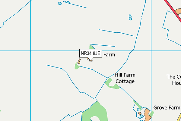 NR34 8JE map - OS VectorMap District (Ordnance Survey)