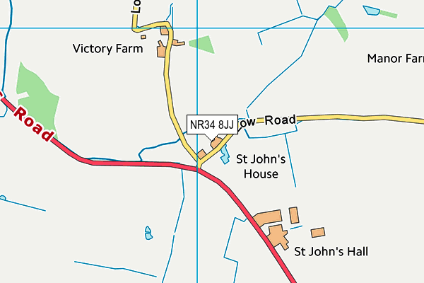 NR34 8JJ map - OS VectorMap District (Ordnance Survey) NR34 8JJ map - OS VectorMap District (Ordnance Survey)
