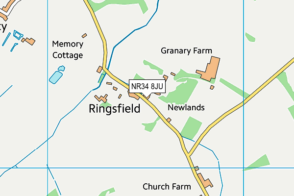 NR34 8JU map - OS VectorMap District (Ordnance Survey)