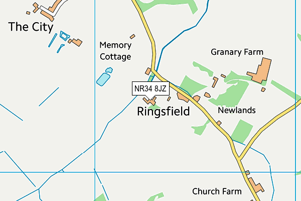 NR34 8JZ map - OS VectorMap District (Ordnance Survey) NR34 8JZ map - OS VectorMap District (Ordnance Survey)