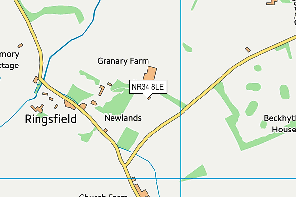 NR34 8LE map - OS VectorMap District (Ordnance Survey) NR34 8LE map - OS VectorMap District (Ordnance Survey)