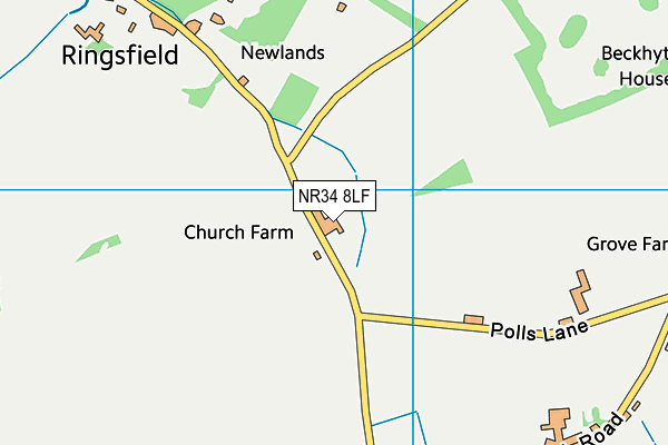 NR34 8LF map - OS VectorMap District (Ordnance Survey)
