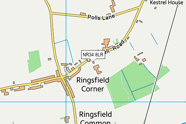 NR34 8LR map - OS VectorMap District (Ordnance Survey)