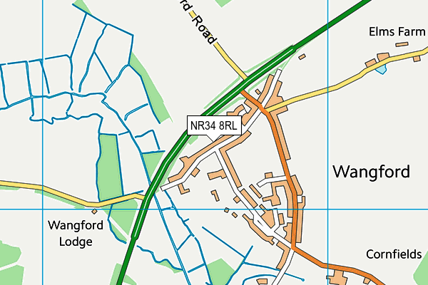 NR34 8RL map - OS VectorMap District (Ordnance Survey) NR34 8RL map - OS VectorMap District (Ordnance Survey)