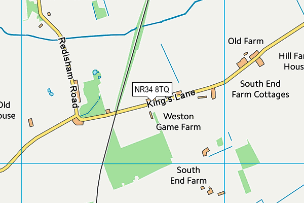 NR34 8TQ map - OS VectorMap District (Ordnance Survey)