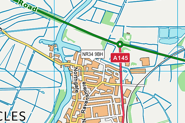 NR34 9BH map - OS VectorMap District (Ordnance Survey) NR34 9BH map - OS VectorMap District (Ordnance Survey)
