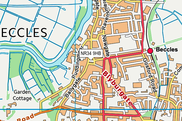 NR34 9HB map - OS VectorMap District (Ordnance Survey) NR34 9HB map - OS VectorMap District (Ordnance Survey)