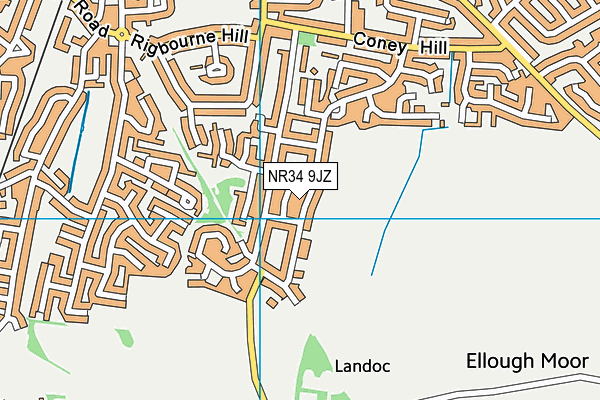 NR34 9JZ map - OS VectorMap District (Ordnance Survey)