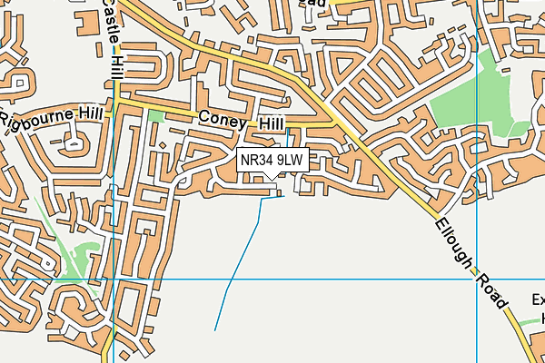NR34 9LW map - OS VectorMap District (Ordnance Survey) NR34 9LW map - OS VectorMap District (Ordnance Survey)