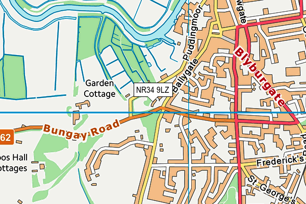 NR34 9LZ map - OS VectorMap District (Ordnance Survey) NR34 9LZ map - OS VectorMap District (Ordnance Survey)