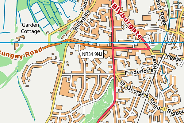 NR34 9NJ map - OS VectorMap District (Ordnance Survey) NR34 9NJ map - OS VectorMap District (Ordnance Survey)