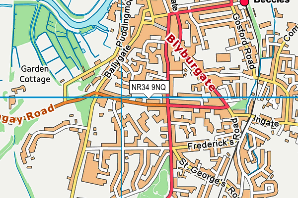 NR34 9NQ map - OS VectorMap District (Ordnance Survey) NR34 9NQ map - OS VectorMap District (Ordnance Survey)