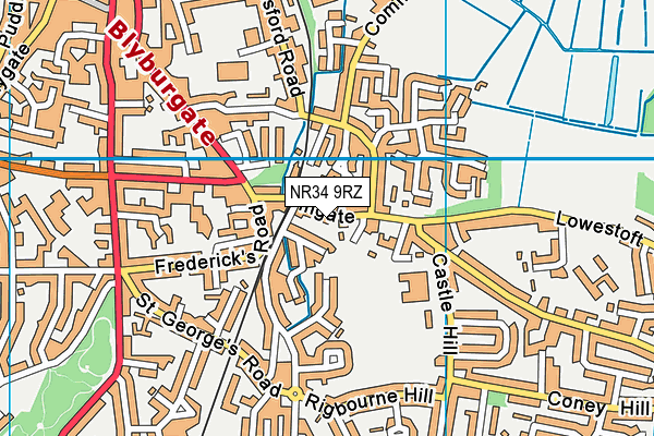 NR34 9RZ map - OS VectorMap District (Ordnance Survey) NR34 9RZ map - OS VectorMap District (Ordnance Survey)