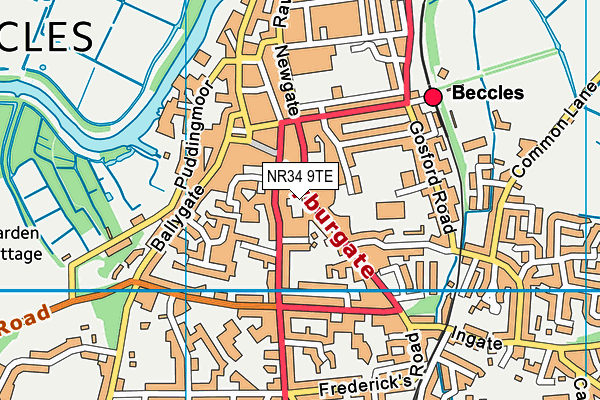 NR34 9TE map - OS VectorMap District (Ordnance Survey) NR34 9TE map - OS VectorMap District (Ordnance Survey)