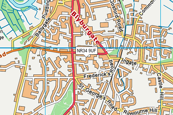 NR34 9UF map - OS VectorMap District (Ordnance Survey)