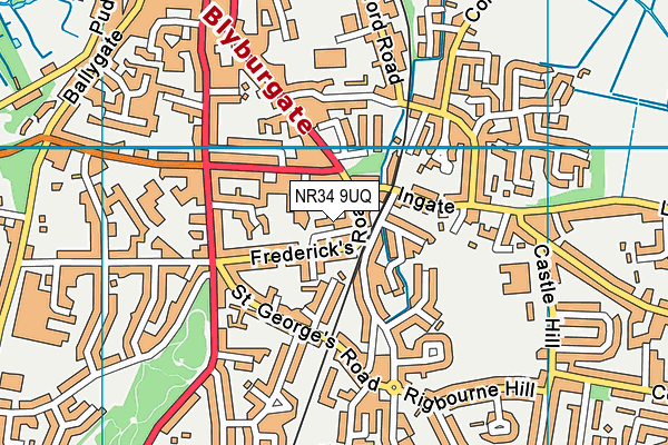 NR34 9UQ map - OS VectorMap District (Ordnance Survey) NR34 9UQ map - OS VectorMap District (Ordnance Survey)