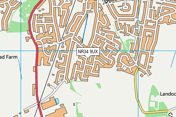 NR34 9UX map - OS VectorMap District (Ordnance Survey) NR34 9UX map - OS VectorMap District (Ordnance Survey)