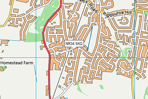 NR34 9XQ map - OS VectorMap District (Ordnance Survey) NR34 9XQ map - OS VectorMap District (Ordnance Survey)