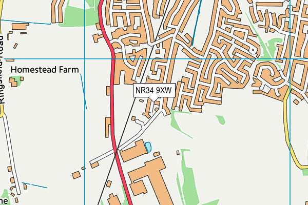 NR34 9XW map - OS VectorMap District (Ordnance Survey) NR34 9XW map - OS VectorMap District (Ordnance Survey)