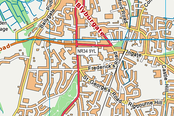 NR34 9YL map - OS VectorMap District (Ordnance Survey) NR34 9YL map - OS VectorMap District (Ordnance Survey)