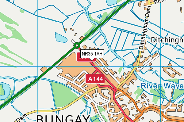 NR35 1AH map - OS VectorMap District (Ordnance Survey) NR35 1AH map - OS VectorMap District (Ordnance Survey)