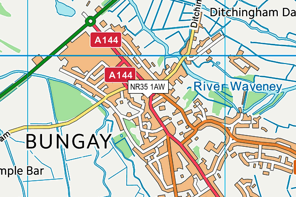NR35 1AW map - OS VectorMap District (Ordnance Survey) NR35 1AW map - OS VectorMap District (Ordnance Survey)