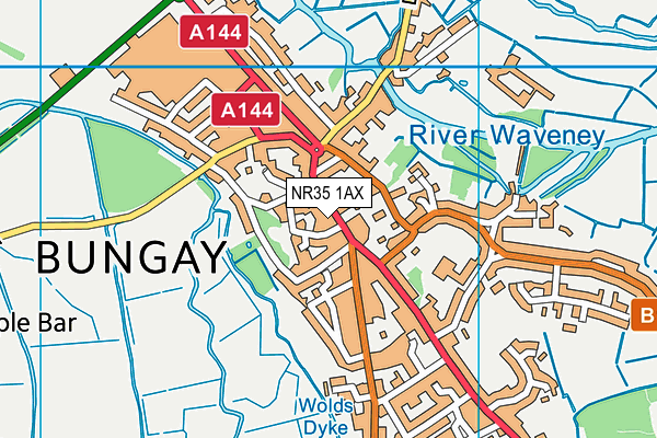 NR35 1AX map - OS VectorMap District (Ordnance Survey) NR35 1AX map - OS VectorMap District (Ordnance Survey)