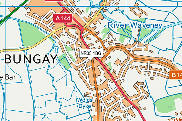 NR35 1BG map - OS VectorMap District (Ordnance Survey)