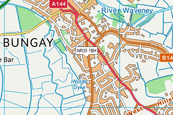 NR35 1BH map - OS VectorMap District (Ordnance Survey)
