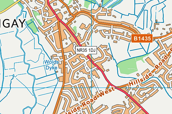 NR35 1DJ map - OS VectorMap District (Ordnance Survey)