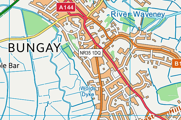 NR35 1DQ map - OS VectorMap District (Ordnance Survey)