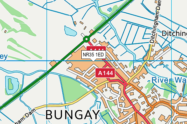 NR35 1ED map - OS VectorMap District (Ordnance Survey) NR35 1ED map - OS VectorMap District (Ordnance Survey)