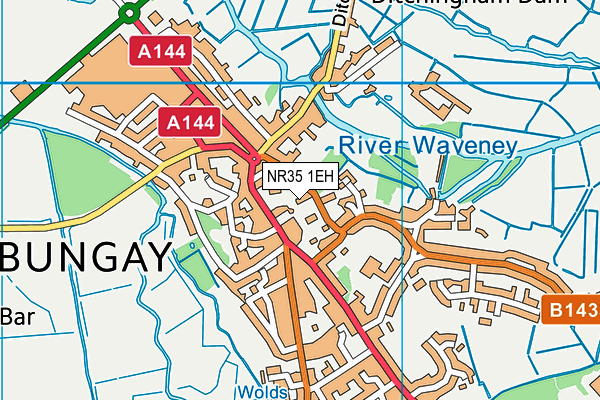NR35 1EH map - OS VectorMap District (Ordnance Survey)