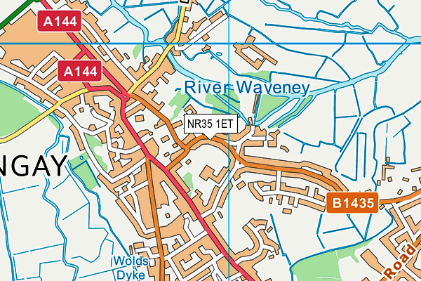 NR35 1ET map - OS VectorMap District (Ordnance Survey) NR35 1ET map - OS VectorMap District (Ordnance Survey)