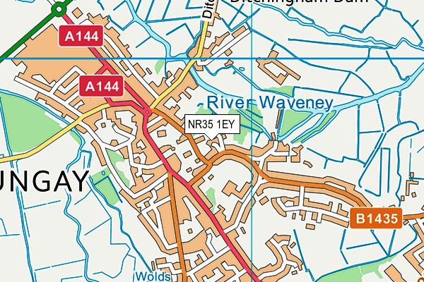 NR35 1EY map - OS VectorMap District (Ordnance Survey) NR35 1EY map - OS VectorMap District (Ordnance Survey)