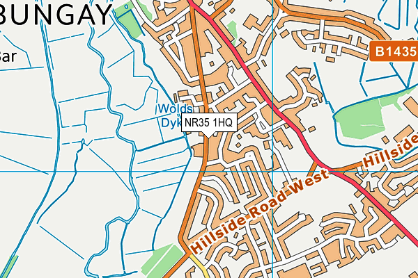 NR35 1HQ map - OS VectorMap District (Ordnance Survey)