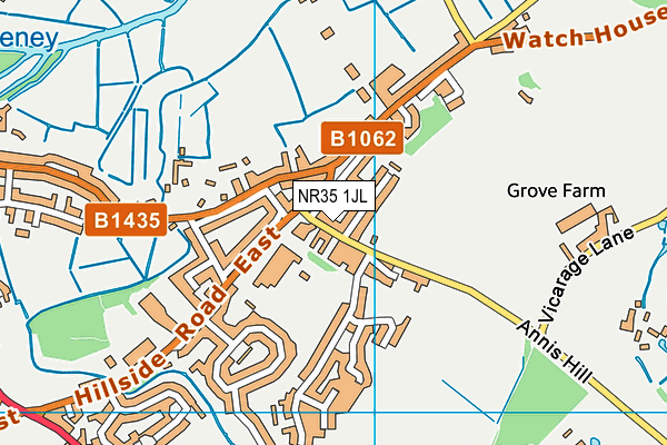 NR35 1JL map - OS VectorMap District (Ordnance Survey) NR35 1JL map - OS VectorMap District (Ordnance Survey)