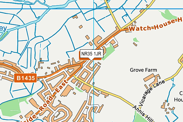 NR35 1JR map - OS VectorMap District (Ordnance Survey) NR35 1JR map - OS VectorMap District (Ordnance Survey)