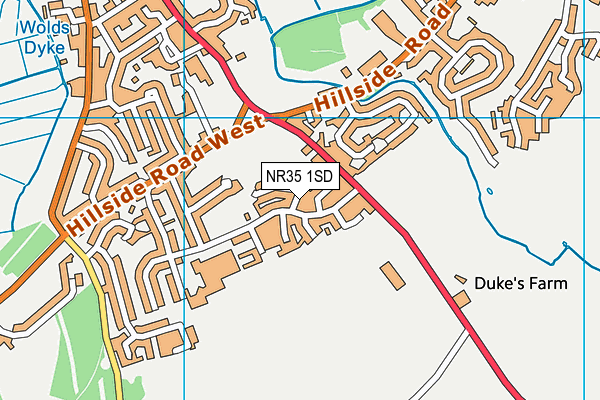 NR35 1SD map - OS VectorMap District (Ordnance Survey)