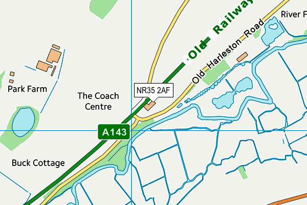 NR35 2AF map - OS VectorMap District (Ordnance Survey) NR35 2AF map - OS VectorMap District (Ordnance Survey)
