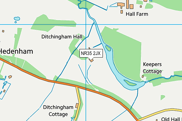 NR35 2JX map - OS VectorMap District (Ordnance Survey) NR35 2JX map - OS VectorMap District (Ordnance Survey)