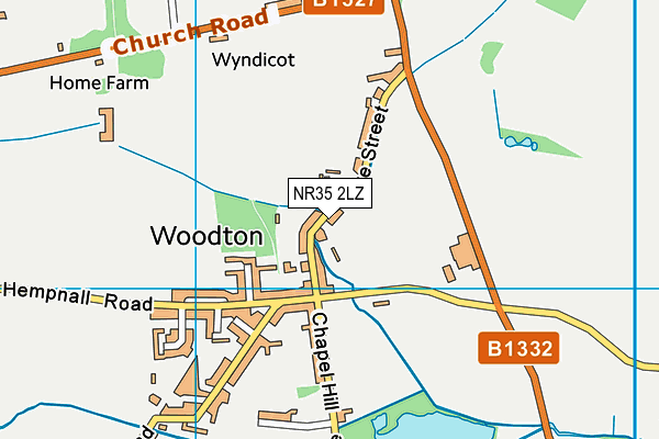 NR35 2LZ map - OS VectorMap District (Ordnance Survey)