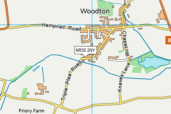 NR35 2NY map - OS VectorMap District (Ordnance Survey)