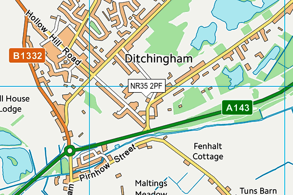 NR35 2PF map - OS VectorMap District (Ordnance Survey) NR35 2PF map - OS VectorMap District (Ordnance Survey)