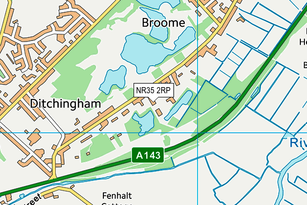 NR35 2RP map - OS VectorMap District (Ordnance Survey)