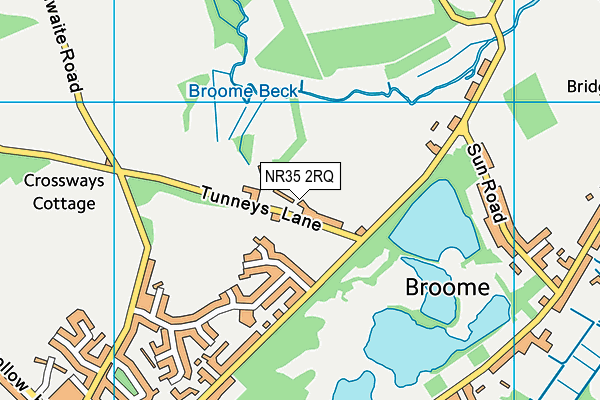 NR35 2RQ map - OS VectorMap District (Ordnance Survey)