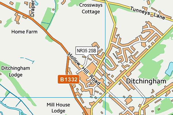 NR35 2SB map - OS VectorMap District (Ordnance Survey) NR35 2SB map - OS VectorMap District (Ordnance Survey)